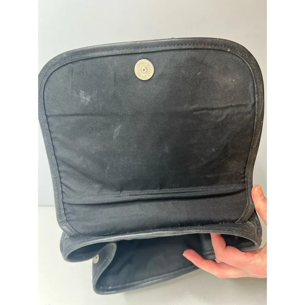 Brighton Backpack Purse Leather Two Tone Brown Black